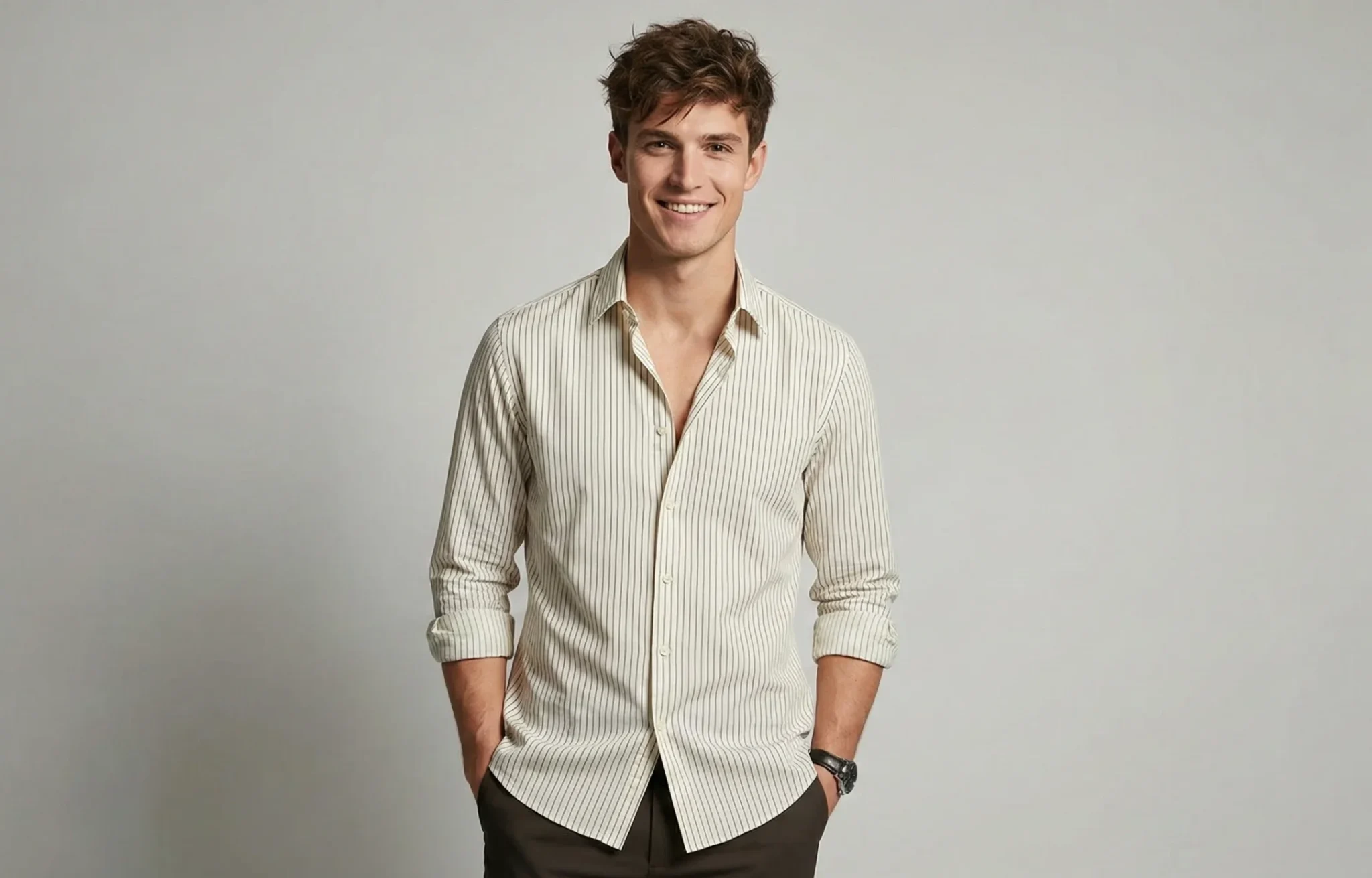 white striped shirt