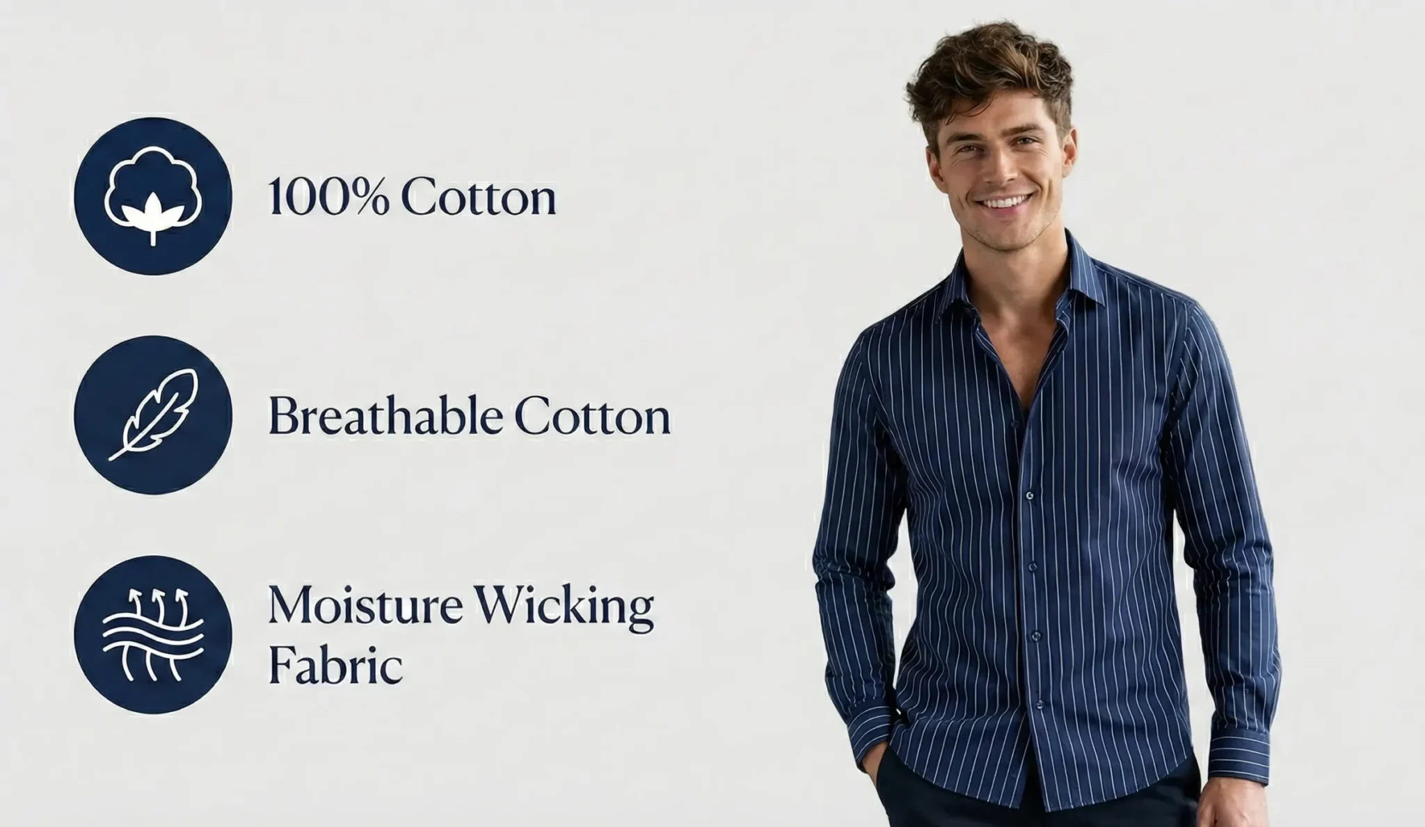 blue striped shirt