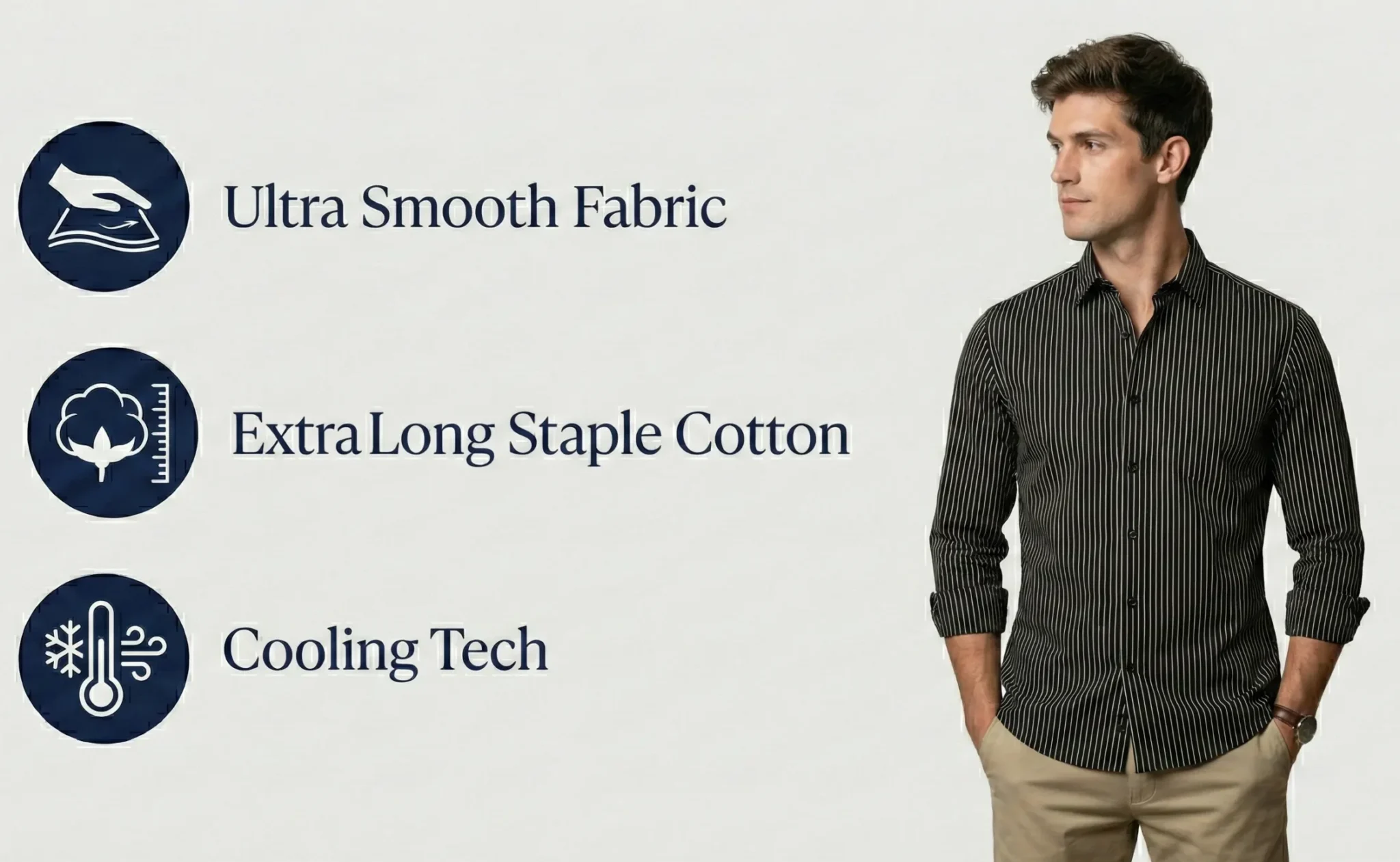 black striped shirt