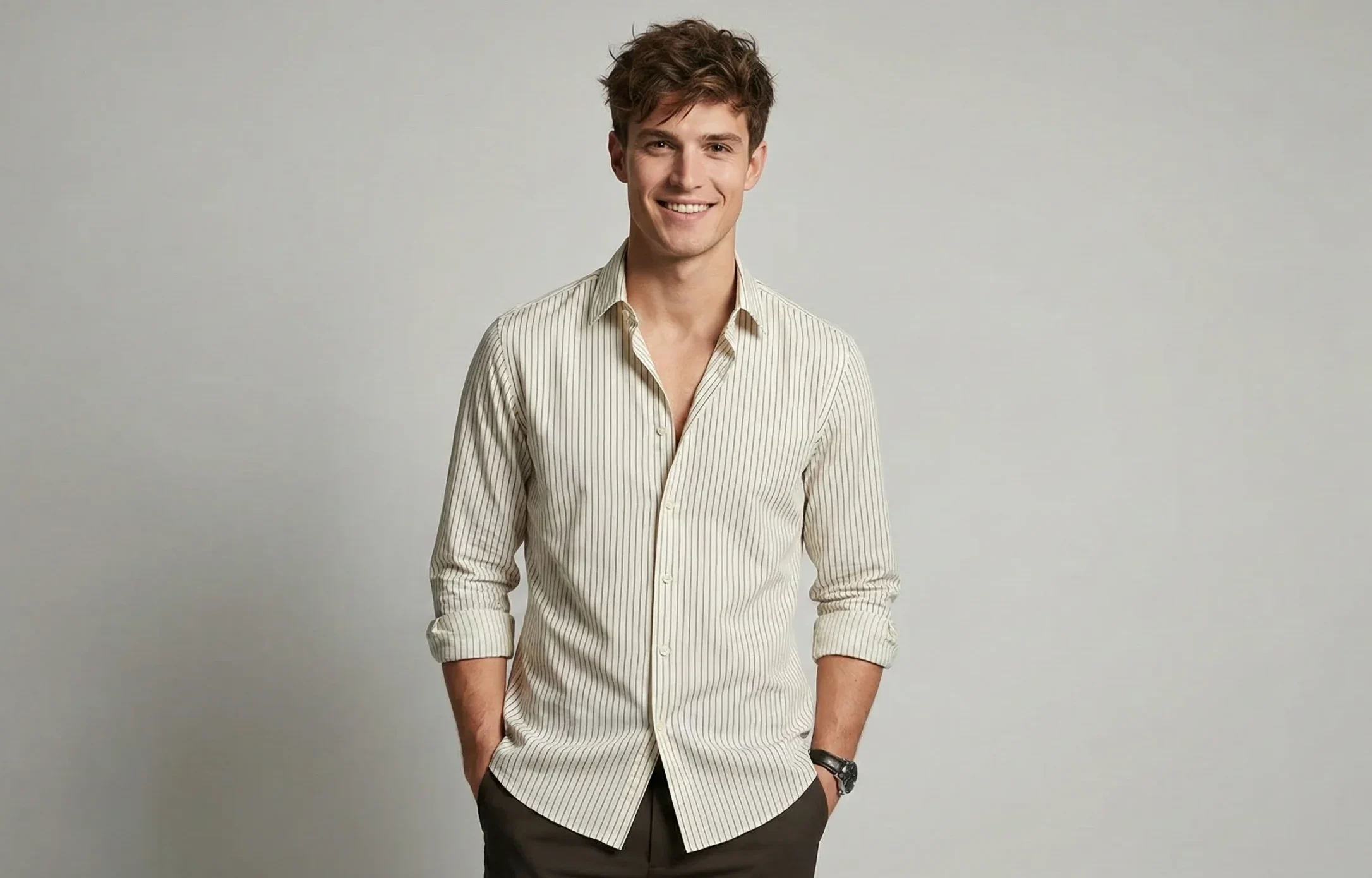 white striped shirt